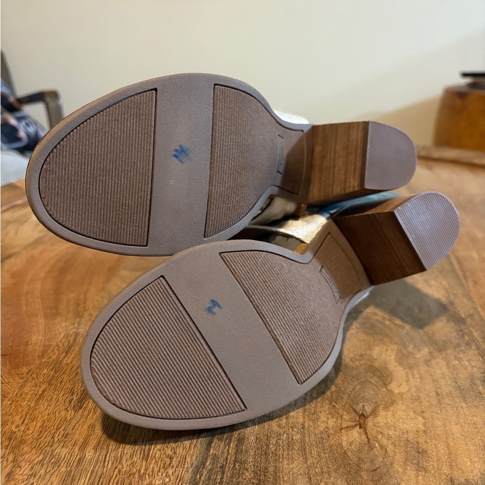 NWT Toms Womens Majorca Cutout Sandals Open Toe Zip Up Natural Yarn Dye Size 8.5 - Picture 8 of 9